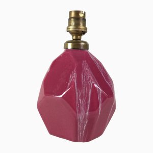 Pied de Lampe Cubiste en Céramique, France, 1950s