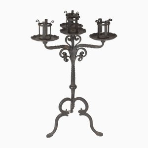 4-Armed Candelabra in Wrought Iron