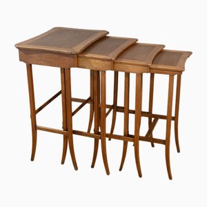 Vintage Nesting Tables in Oak, 1930, Set of 4