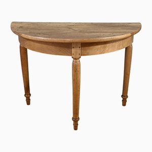 Console Louis Philippe Demi-Lune en Merisier Blond, Fin du 19ème Siècle