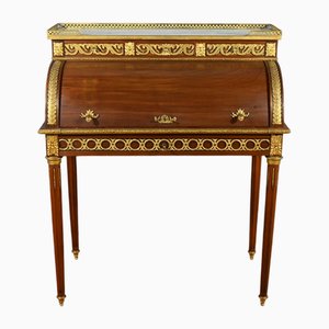 Louis XVI Style Mahogany Cylinder Desk, Late 19th Century