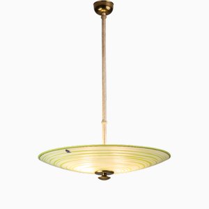 UFO Anhänger mit Amu Glas und Seil Dekoration