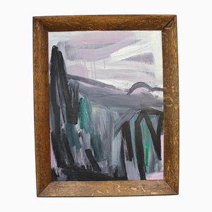 Lola Galanes, Expressionist Composition, 2004, Acrylic Painting, Framed