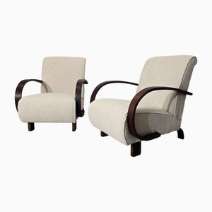 Poltrone Art Deco di Jindřich Halabala, anni '50, set di 2