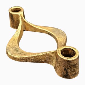 Bougeoir Brutaliste en Bronze par Michael Harjes, 1970s