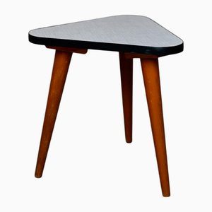 Petite Table Vintage Tripode avec Porte-Plante en Formica Gris, 1960s
