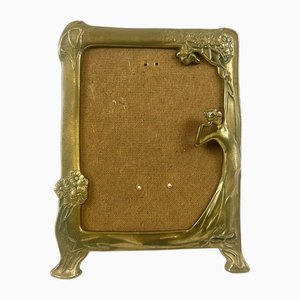 Art Nouveau Photo Frame in Brass, 1900s