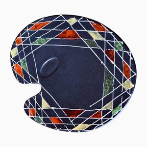 Bol Palette de Peintre Bohemian en Céramique, 1960s