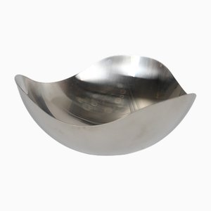 Danish Bloom Stainless Steel Fruit Bowl by Helle Damkjær for Georg Jensen, 1980s