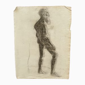 Berger Lheureux Dit Biloul, Academic Nude, Charcoal, 20th Century