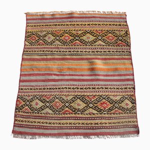 Vintage Turkish Handmade Wool Kilim Rug