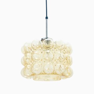 Mid-Century Amber Bubble Glass Ceiling Light attributed to Helena Tynell for Limburg, Germany, 1960s