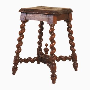 Sgabello Barley Twist, Regno Unito, XIX secolo