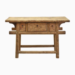 Table Console Rustique Antique en Orme