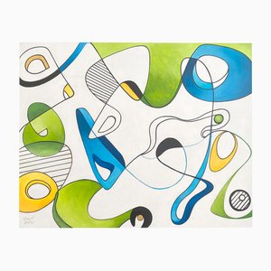 Lorraine Benton, Sendero escultural, Acrílico sobre lienzo, 2024
