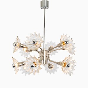 Lampadario Sputnik cromato attribuito a Sölken, Germania, anni '70
