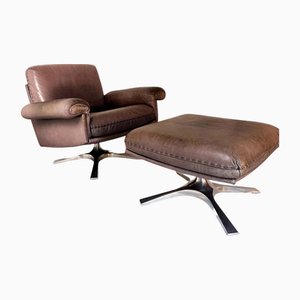 DS-31 3-Seater Sofa, Armchairs and Ottoman, 1970s, Set of 4