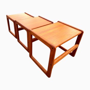 Danish Nesting Tables in Teak, 1960s-1970s, Set of 3