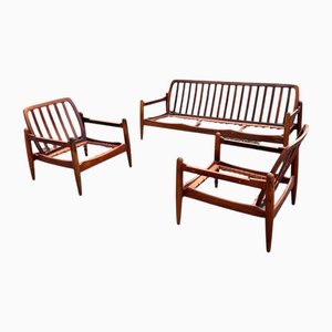 Set da salotto Mid-Century moderno in palissandro di Arne Vodder, anni '60