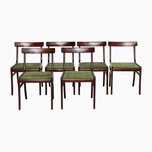 Chaises Rungstedlund Mid-Century en Acajou par Ole Wanscher pour Poul Jeppesens Møbelfabrik,1960s, Set de 6