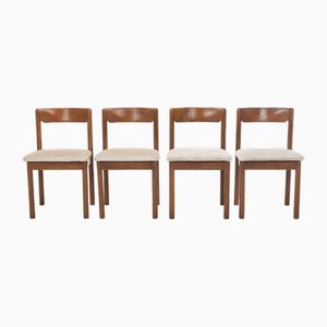 Vintage Dining Chairs in Dark Oak, 1960s, Set of 4