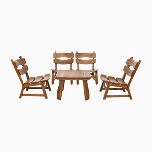 Poltrone e tavolino da caffè di Dittmann & Co per Awa, Paesi Bassi, anni '60, set di 5