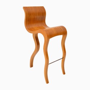Vintage Laminated Sculptural Bar Stool, 1960s