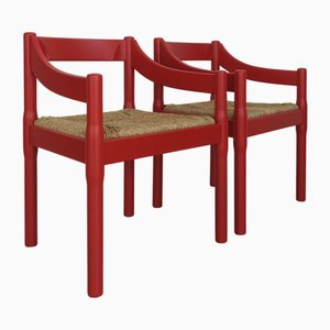 Italienische Stühle Modell Carimate Design von Vico Magistretti für Cassina, 1960er, 2er Set