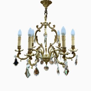 Lampadario in bronzo a 6 luci