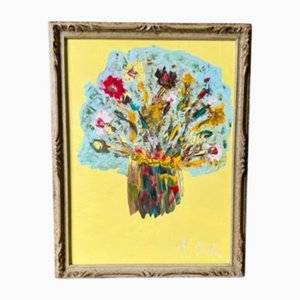Armando Stula, Flowers, Oil Painting on Canvas, 1960s