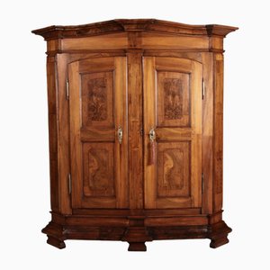 Baroque Cupboard in Walnut Inlay, 1780s