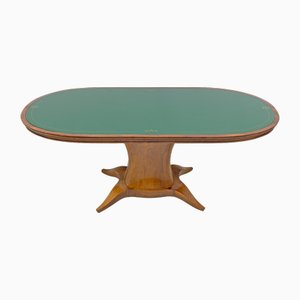 Table de Salle à Manger Mid-Century Moderne Ovale en Racine d'Orme, Italie, 1950s