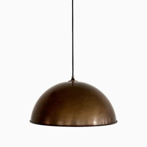 Lampada a sospensione vintage a contrappeso in ottone di Florian Schulz, anni '80