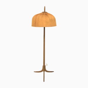 Scandinavian Oak Floor Lamp, Sweden, 1960s