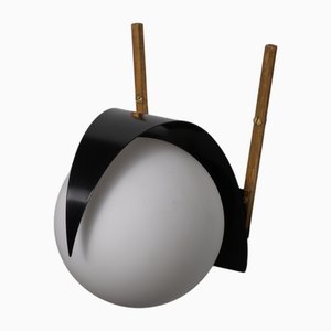 Italienische Wandleuchte aus Messing & Opalglas von Stilnovo, 1950er