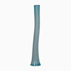 Murano Kunstglas Vase in Himmelblau, 1990