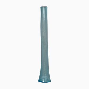 Vase Art en Verre de Murano Bleu Ciel, 1990