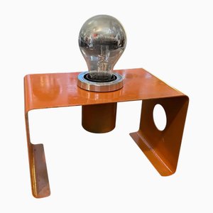 Vintage Space Age Italian Table Lamp in Metal, 1970s