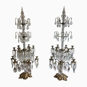 Antiques Crystal Chandeliers, Set of 2