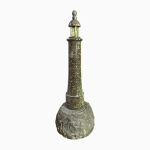 Lámpara de faro inglesa de piedra serpentina de Unknown para Unknown, años 20