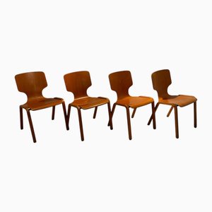 Sillas de comedor atribuidas a Adam Stegner para Flötotto, años 70. Juego de 4