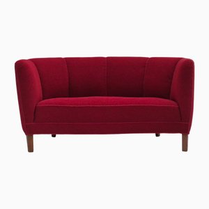 Vintage Danish Two-Seater Curved Sofa, 1960s