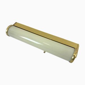Mid-Century Brass Tubular Wall Lamp, 1950s
