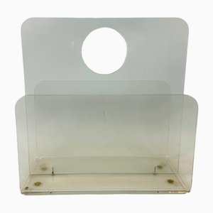 Acrylic Glass Magazine Rack, 1970s