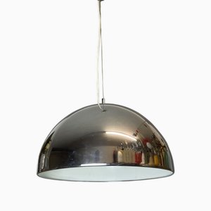 Verchromte italienische Mid-Century Hängelampe von Reggiani, 1970er