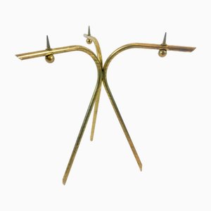 Candelabro Mid-Century de latón, años 60