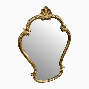Espejo barroco vintage estilo Luis XV de madera dorada, década de 1890