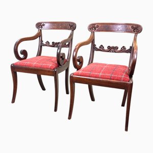 Set of Large Regency Mahogany Carver Armchairs, 1820