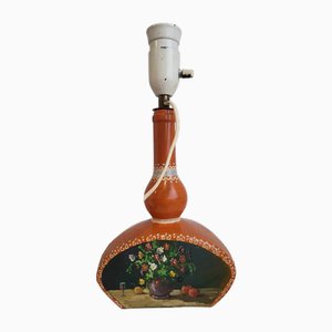 Lampe de Bureau Art Déco en Verre Peint, 1930s