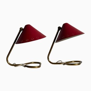 Lampes de Bureau attribuées à Erik Wärnå pour Gnosjö, 1940s, Set de 2